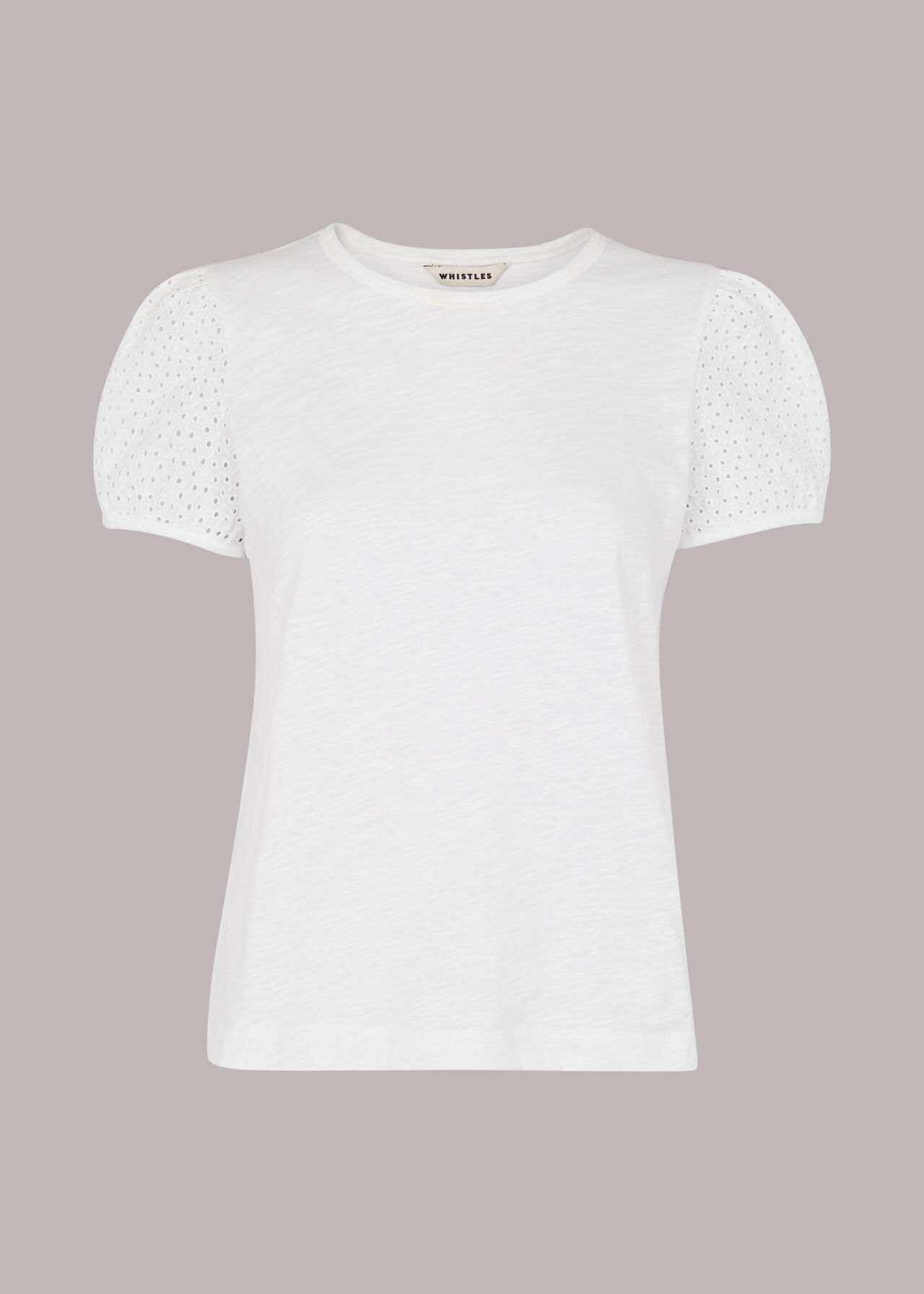 White Broderie Puff Sleeve T Shirt Whistles Whistles,Herringbone Blazer Women