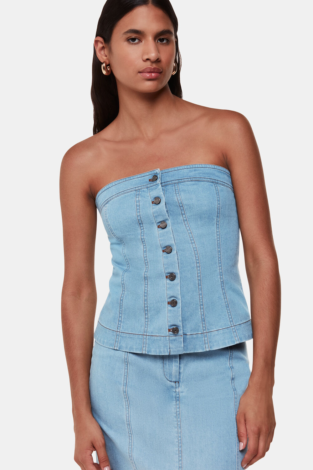 Denim Corset Top