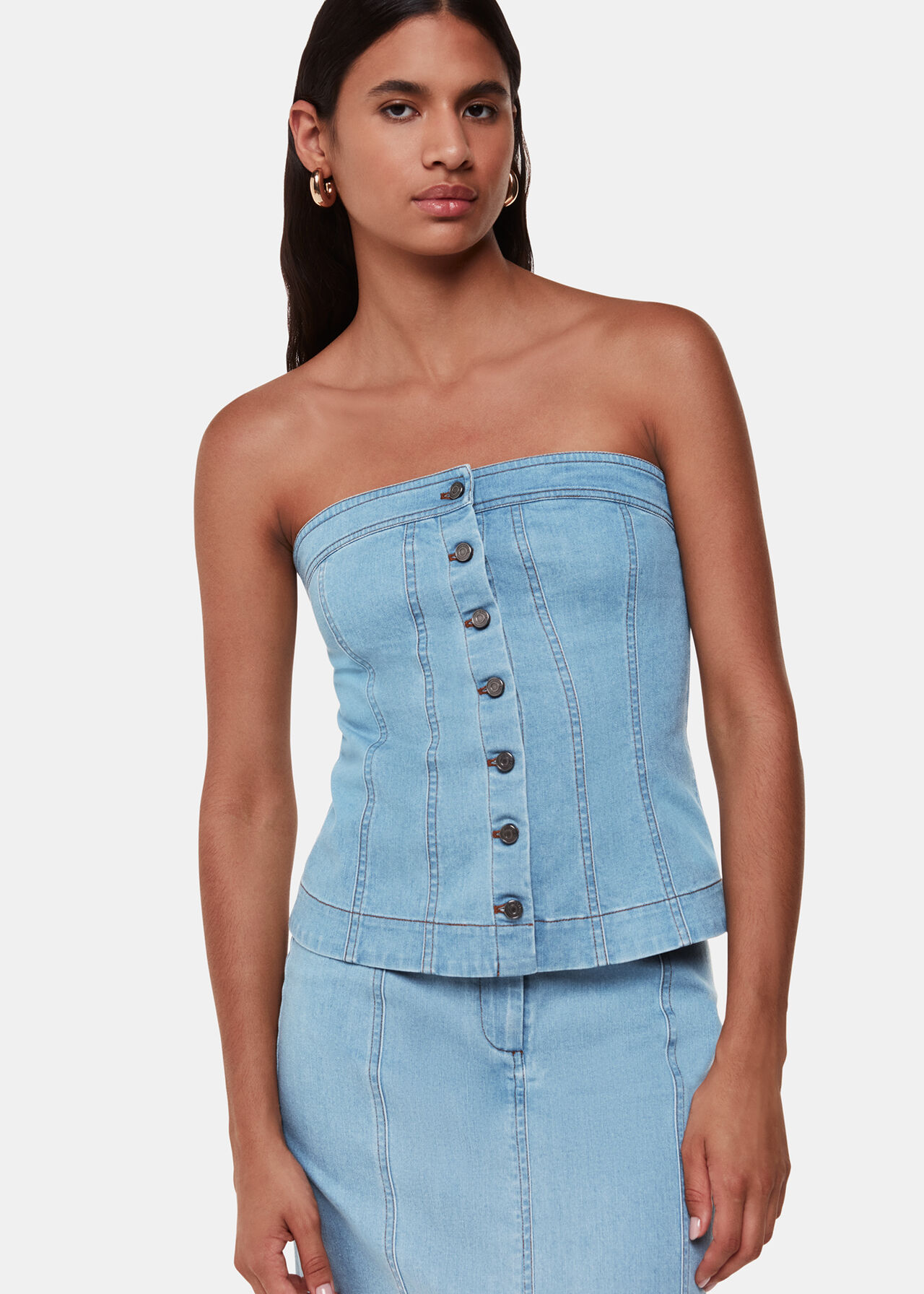 Denim Corset Top