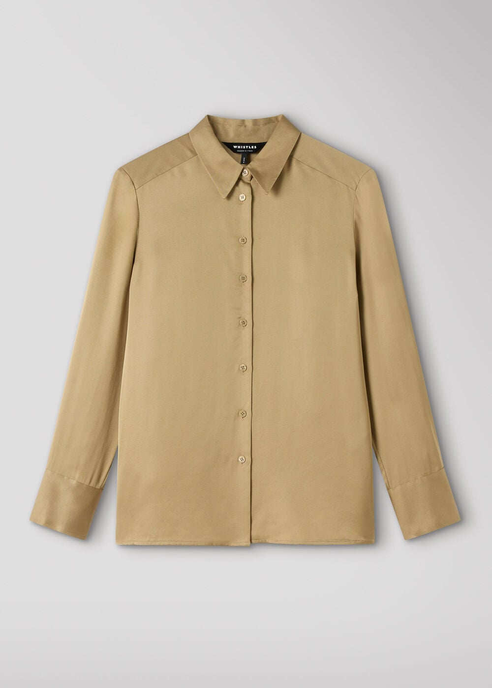 Gold Metallic Satin Viscose Shirt