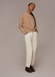 Twist Front Wool Cashmere Knit