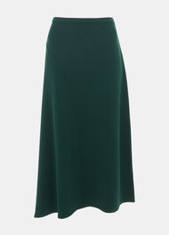 Ottoman Rib Curved Hem Skirt
