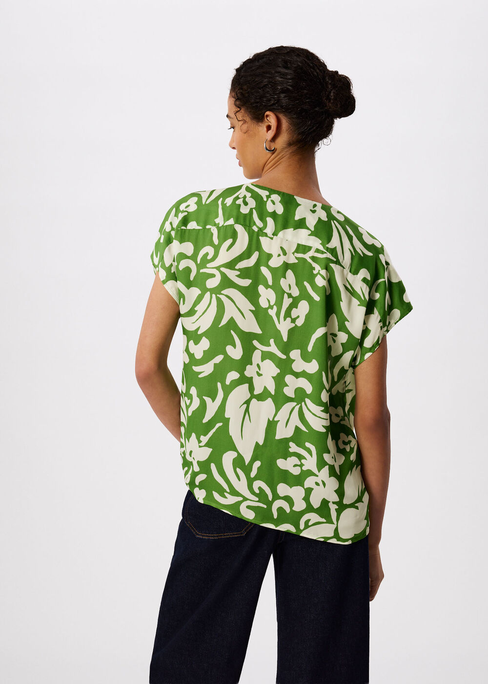 Floral Keyhole Blouse