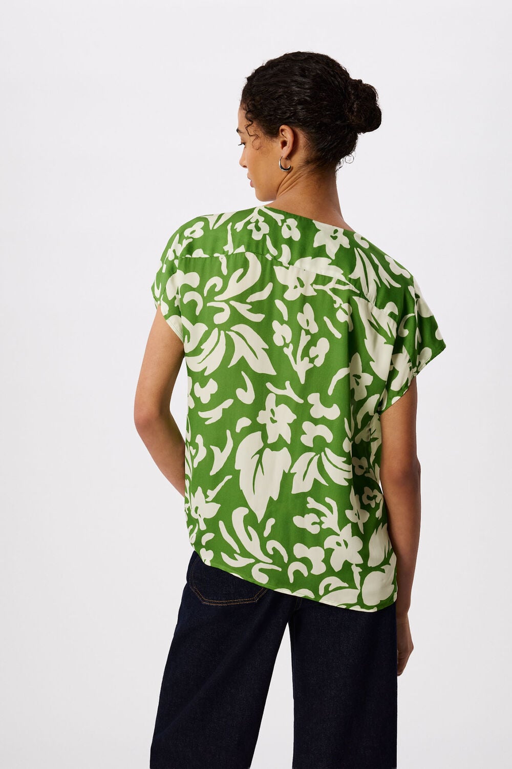 Floral Keyhole Blouse