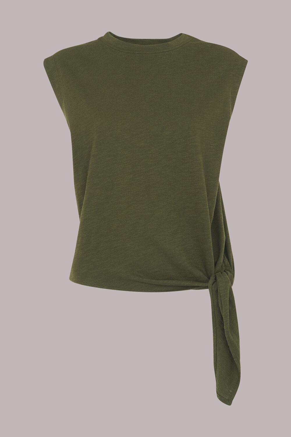 Sleeveless Tie Side Top
