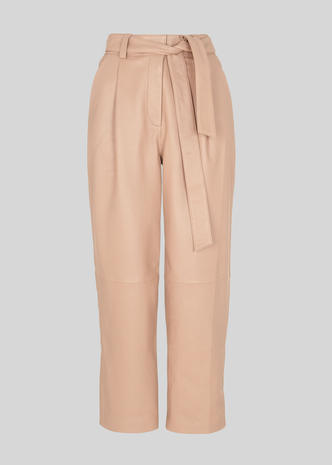 Adrianna Leather Trouser Neutral