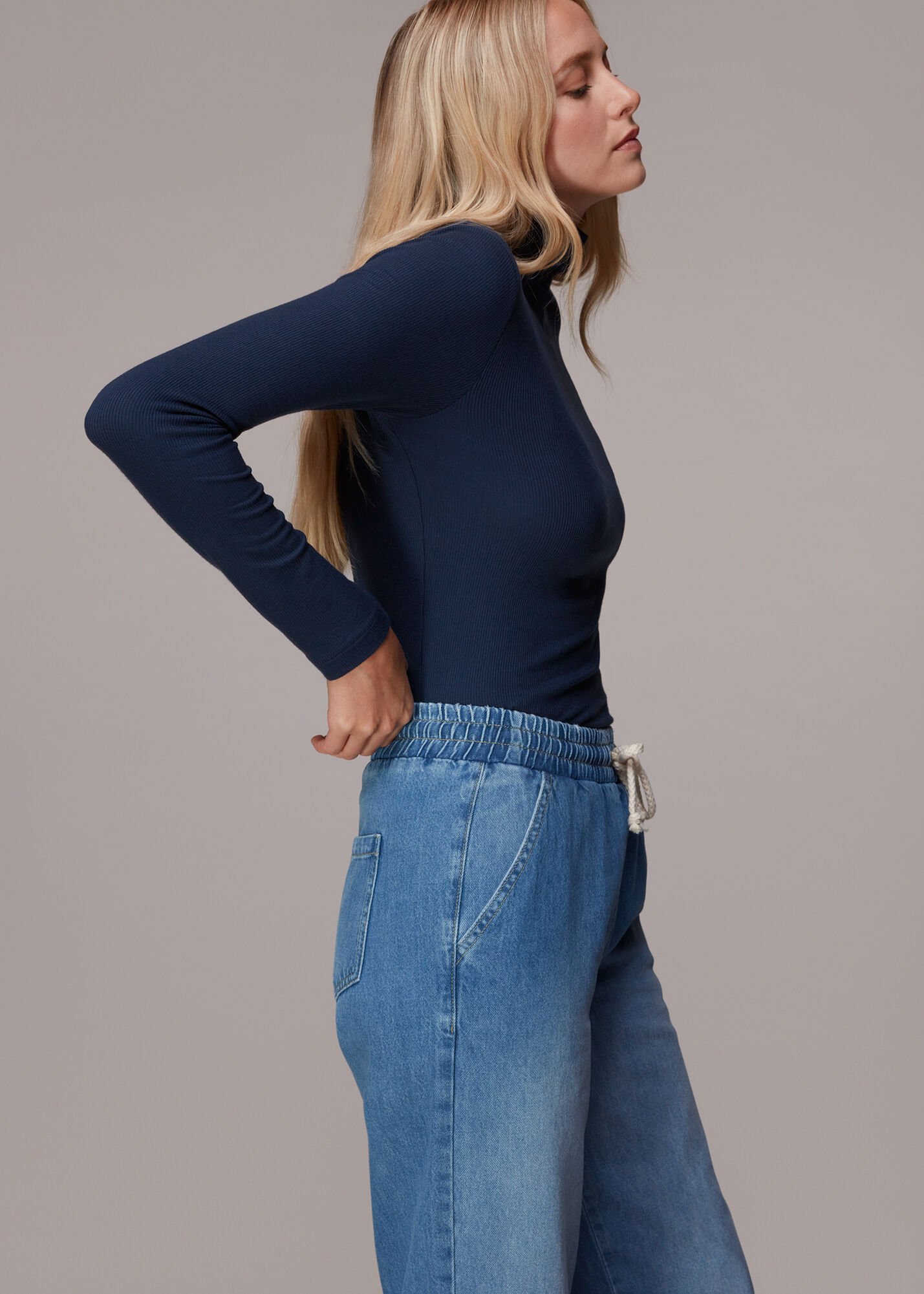 Denim Authentic Drawstring Jean WHISTLES