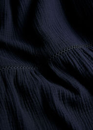 Petite V Neck Textured Midi Dress