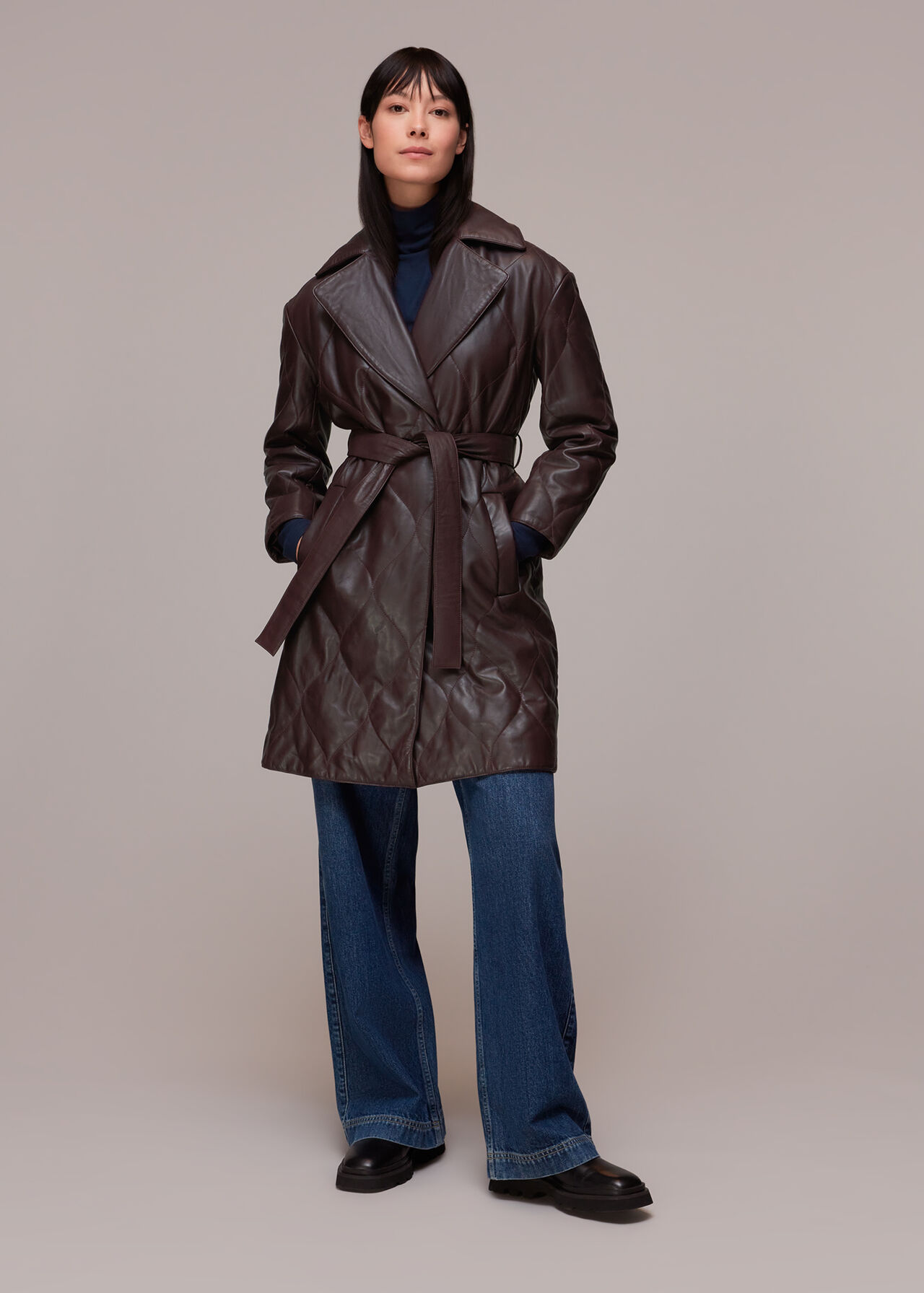 Luna Leather Belted Jacket