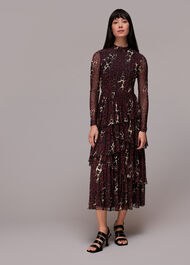 Night Cat Tiered Mesh Dress