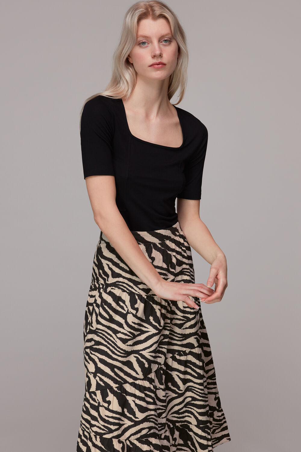 Mountain Zebra Tiered Skirt