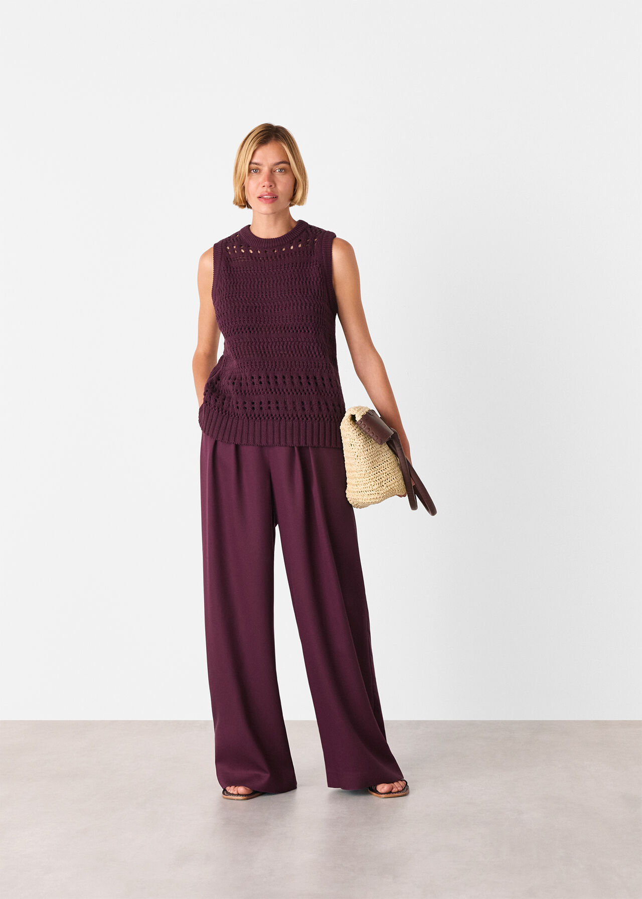 Pleat Front Relaxed Trouser
