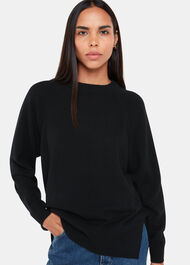 Black Cashmere Crew Neck Jumper | Whistles | Whistles UK