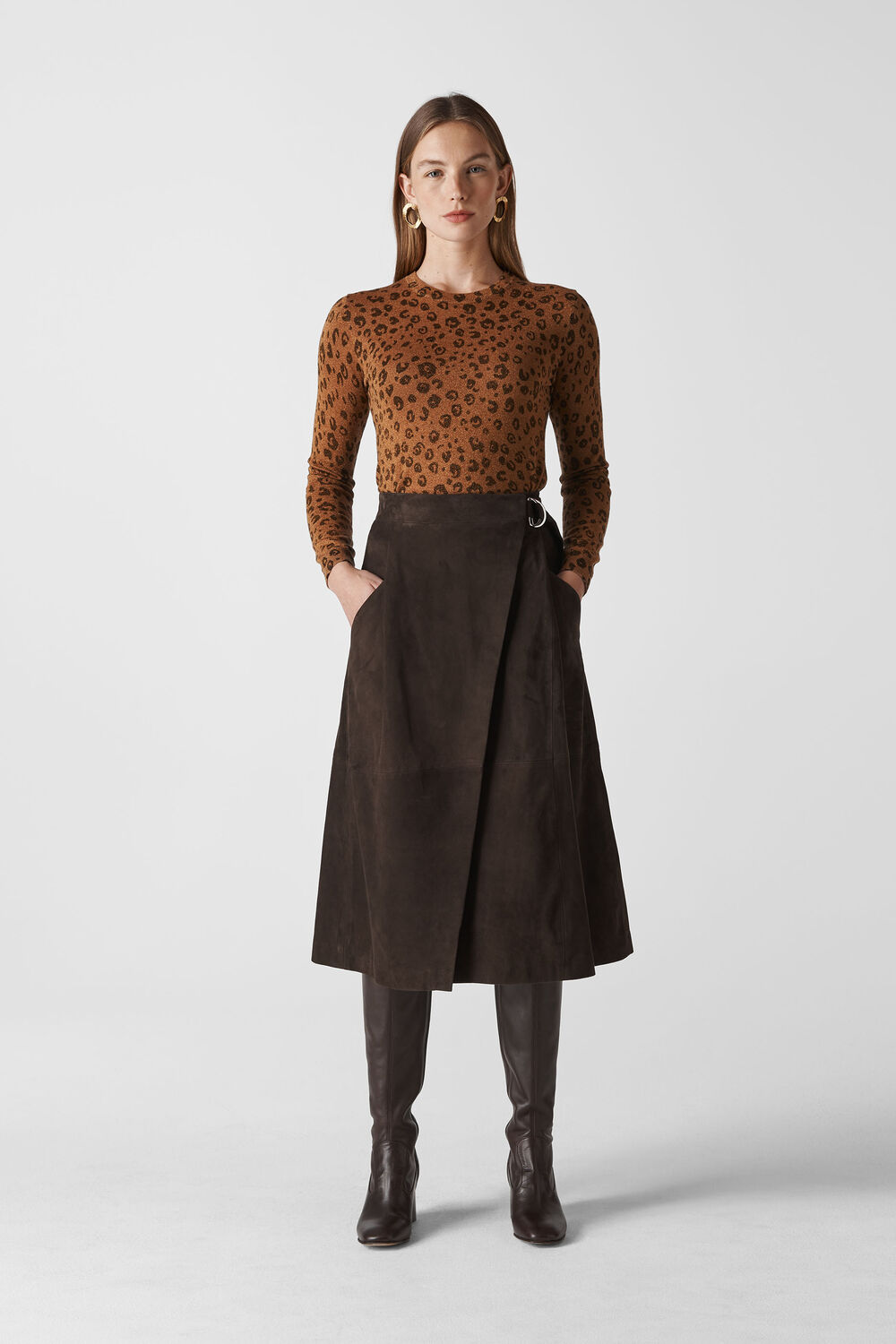 Cheetah Printed Sparkle Knit Brown/Multi