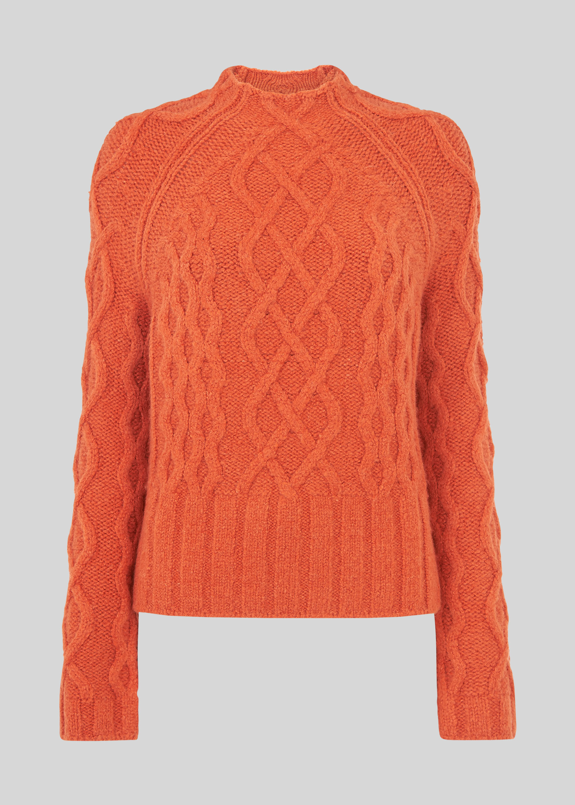 Orange Modern Cable Knit