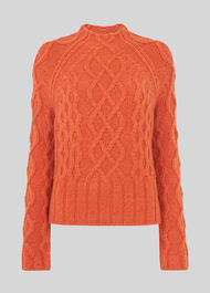 Modern Cable Knit Orange