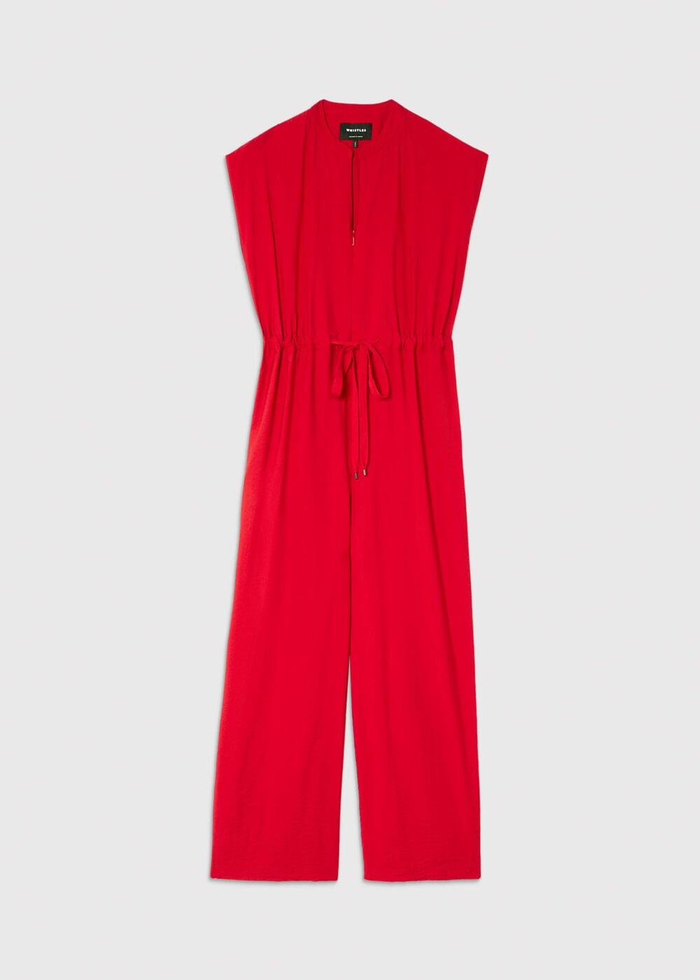Petite Sleeveless Drawstring Jumpsuit