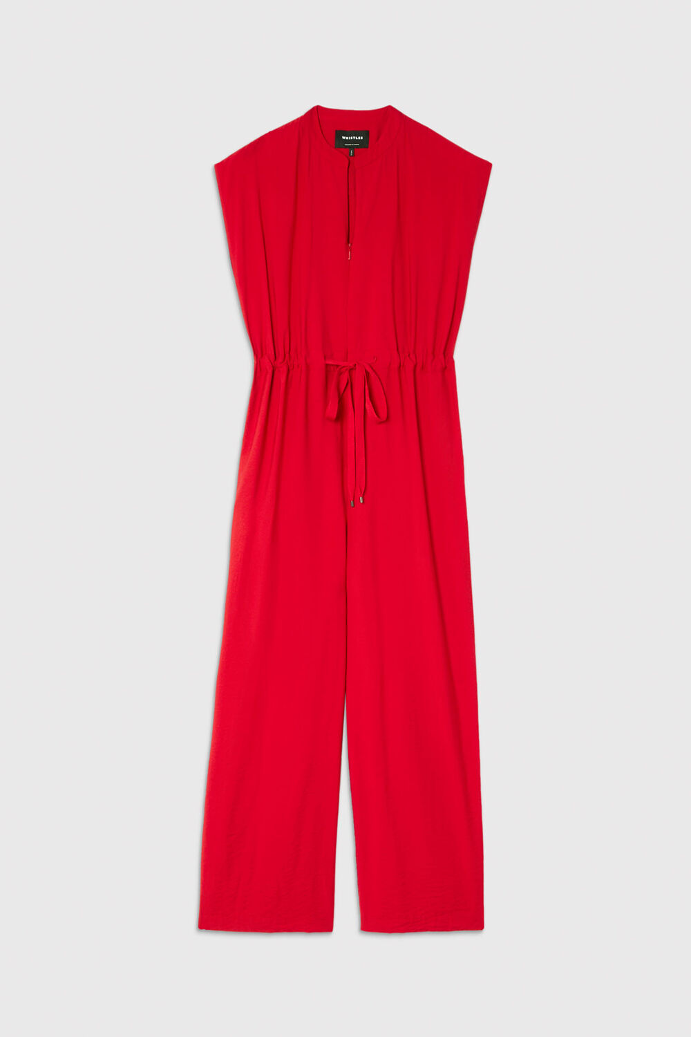Petite Sleeveless Drawstring Jumpsuit
