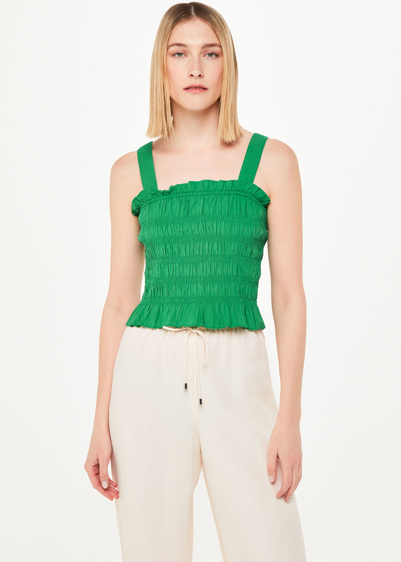 Saskia Crinkle Strappy Top