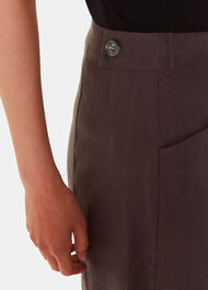 Mila Linen Blend Midi Skirt