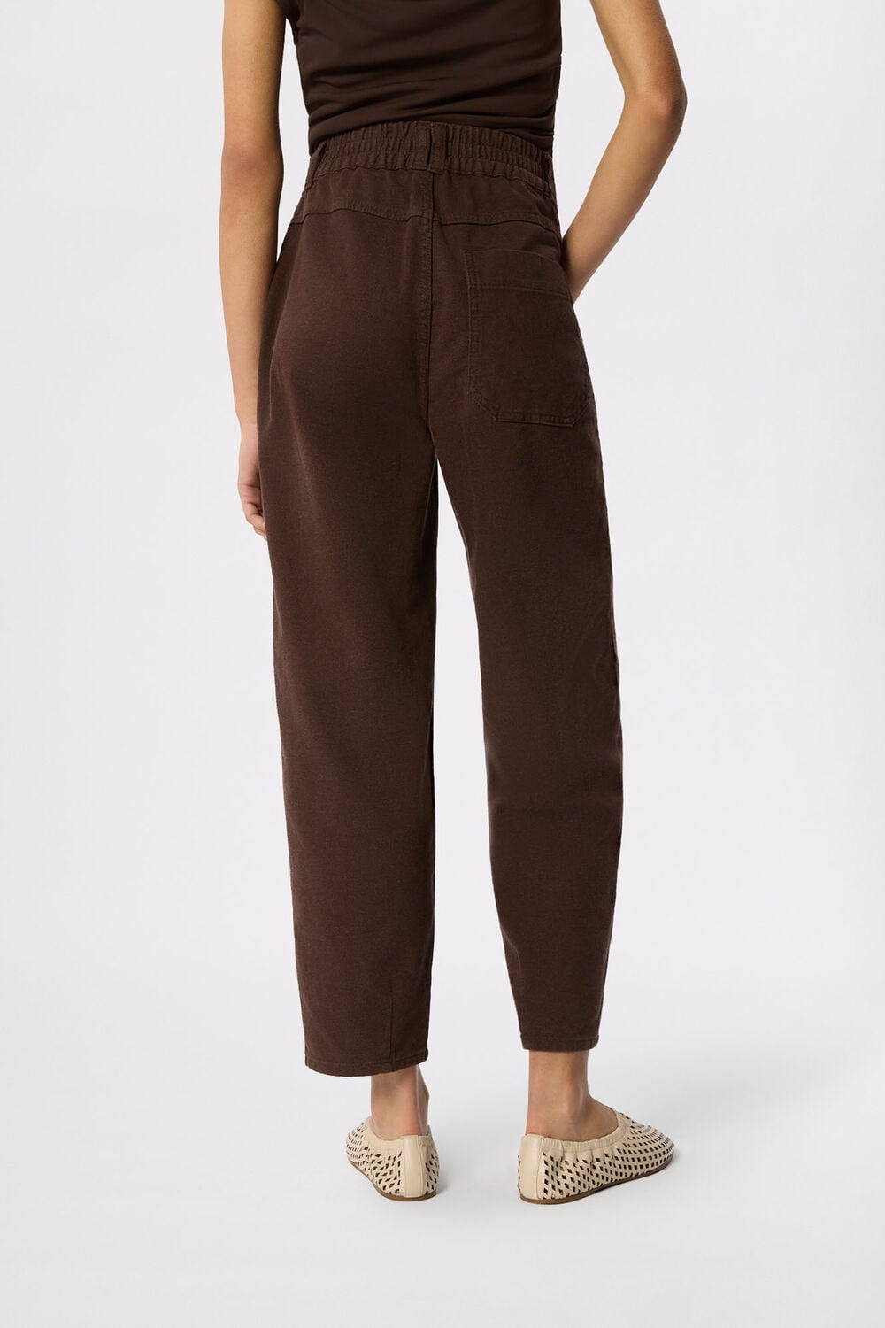Brown Petite Tessa Casual Trouser