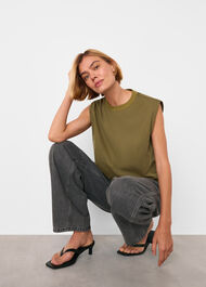 Edie Stripe Sleeveless Vest