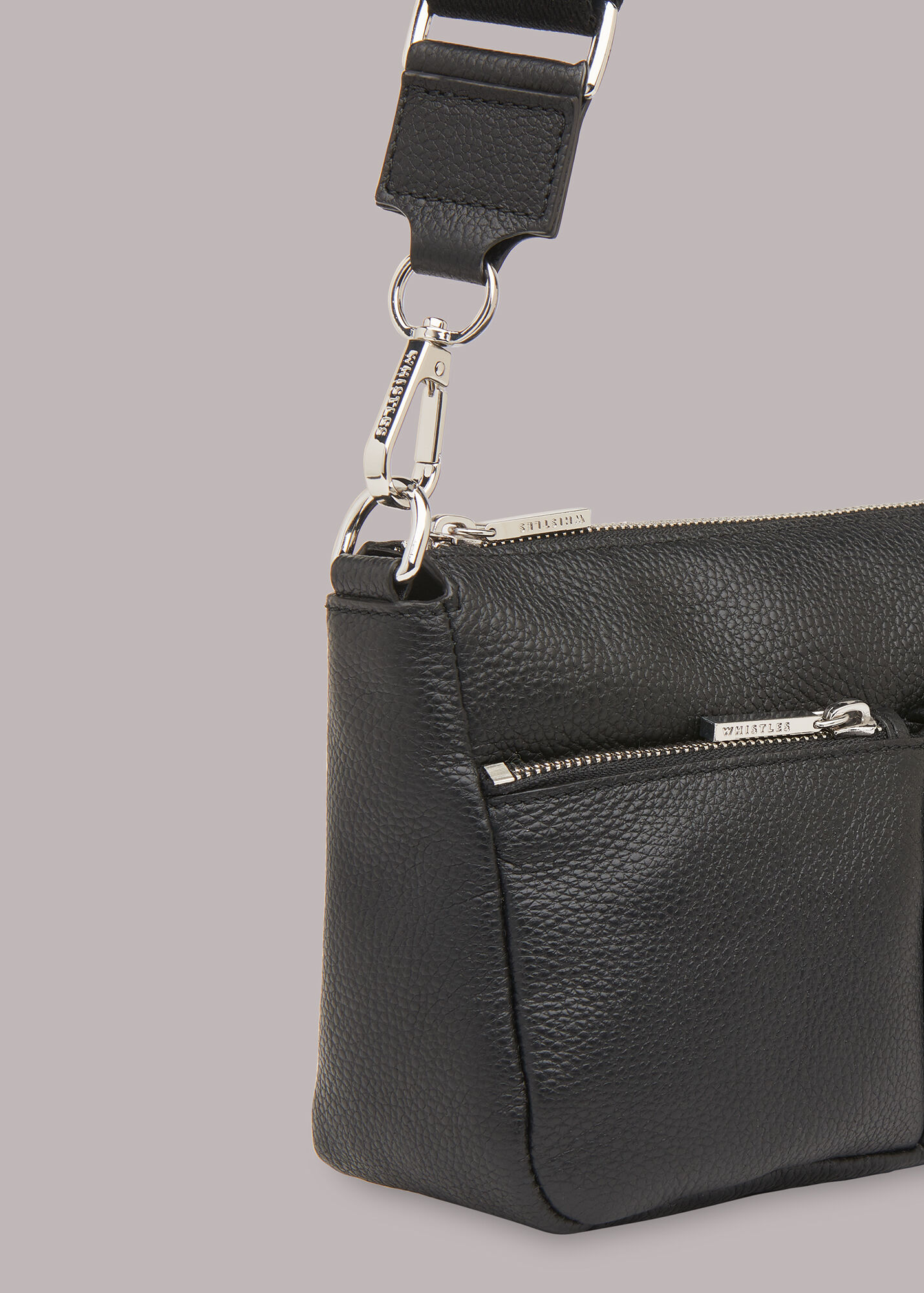 Black Cash Crossbody Bag WHISTLES Whistles UK