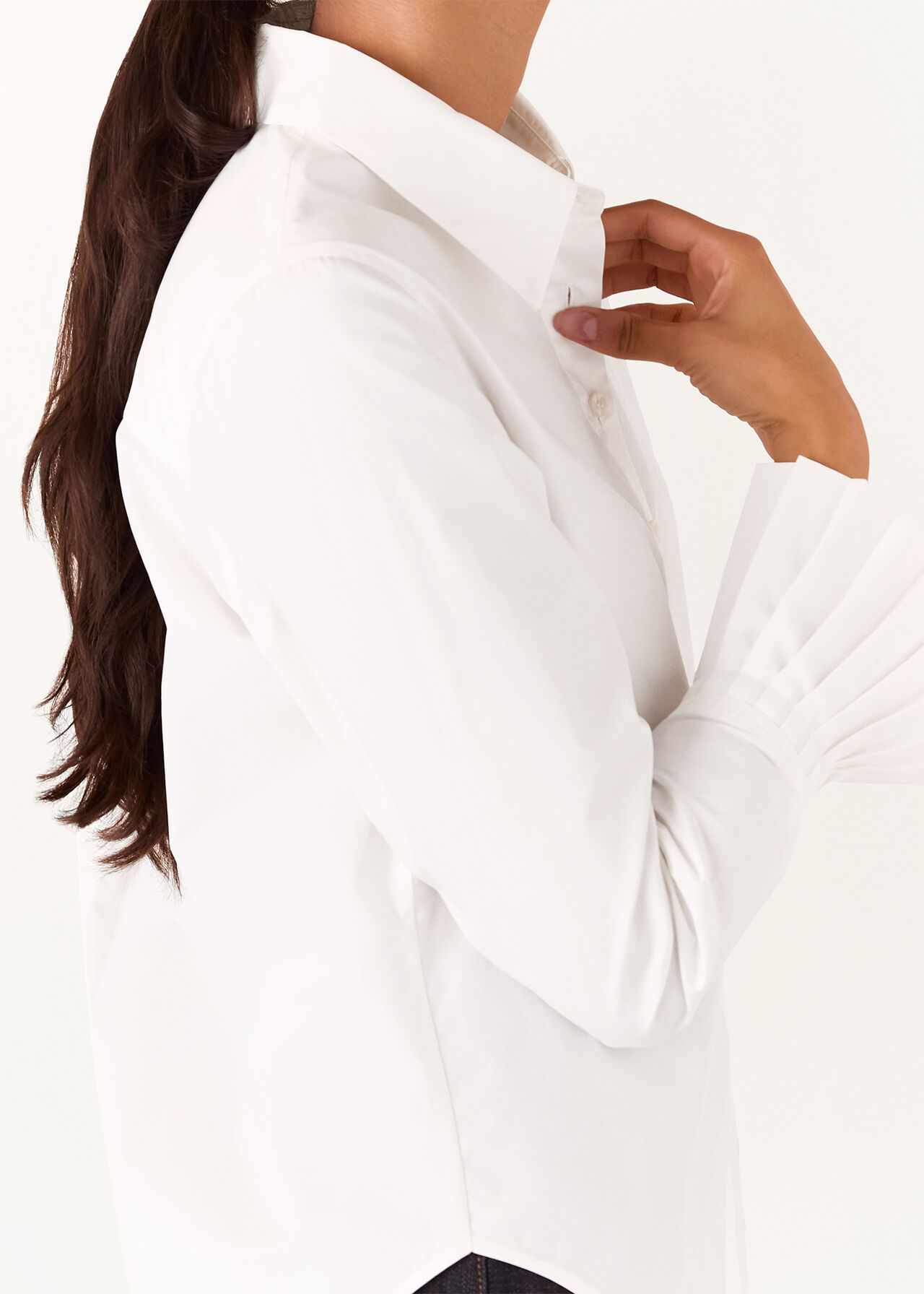 Marcy Pleated Cuff Shirt