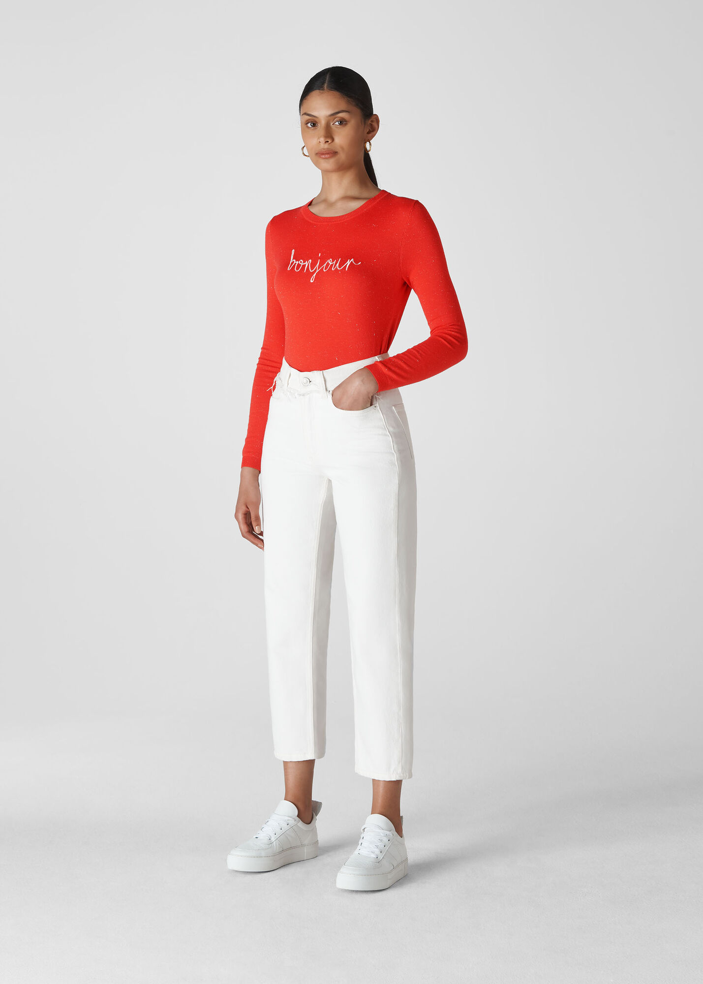 Red Annie Sparkle Bonjour Knit WHISTLES