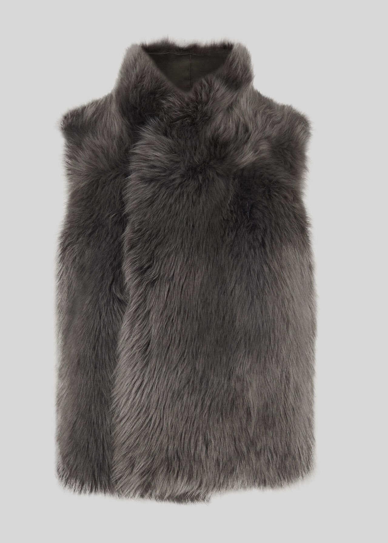 Sheepskin Reversible Gilet Grey