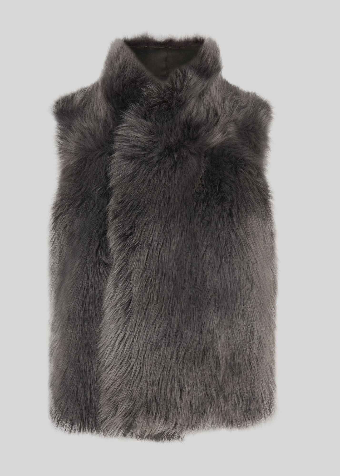 Grey Sheepskin Reversible Gilet WHISTLES