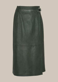 Selina Leather Wrap Skirt