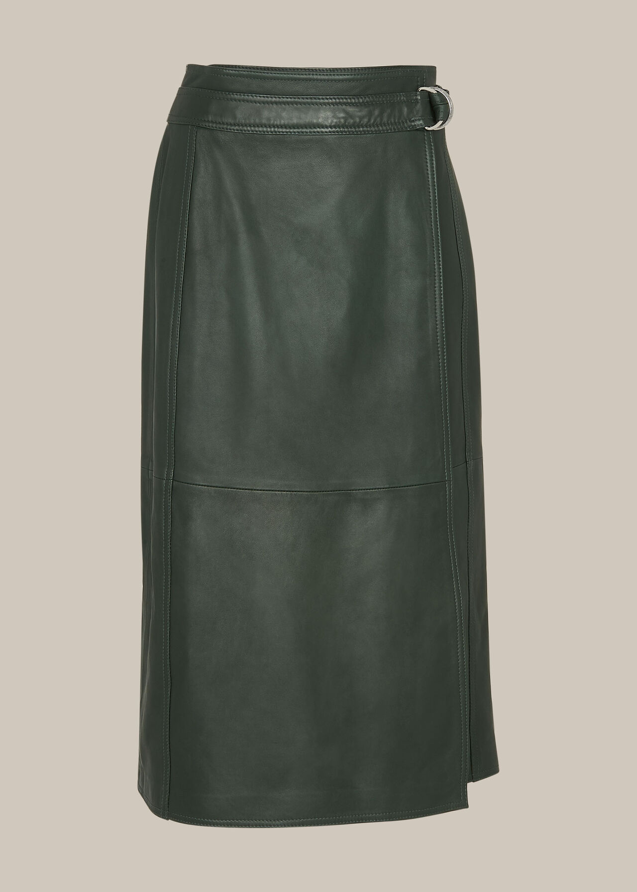 Selina Leather Wrap Skirt
