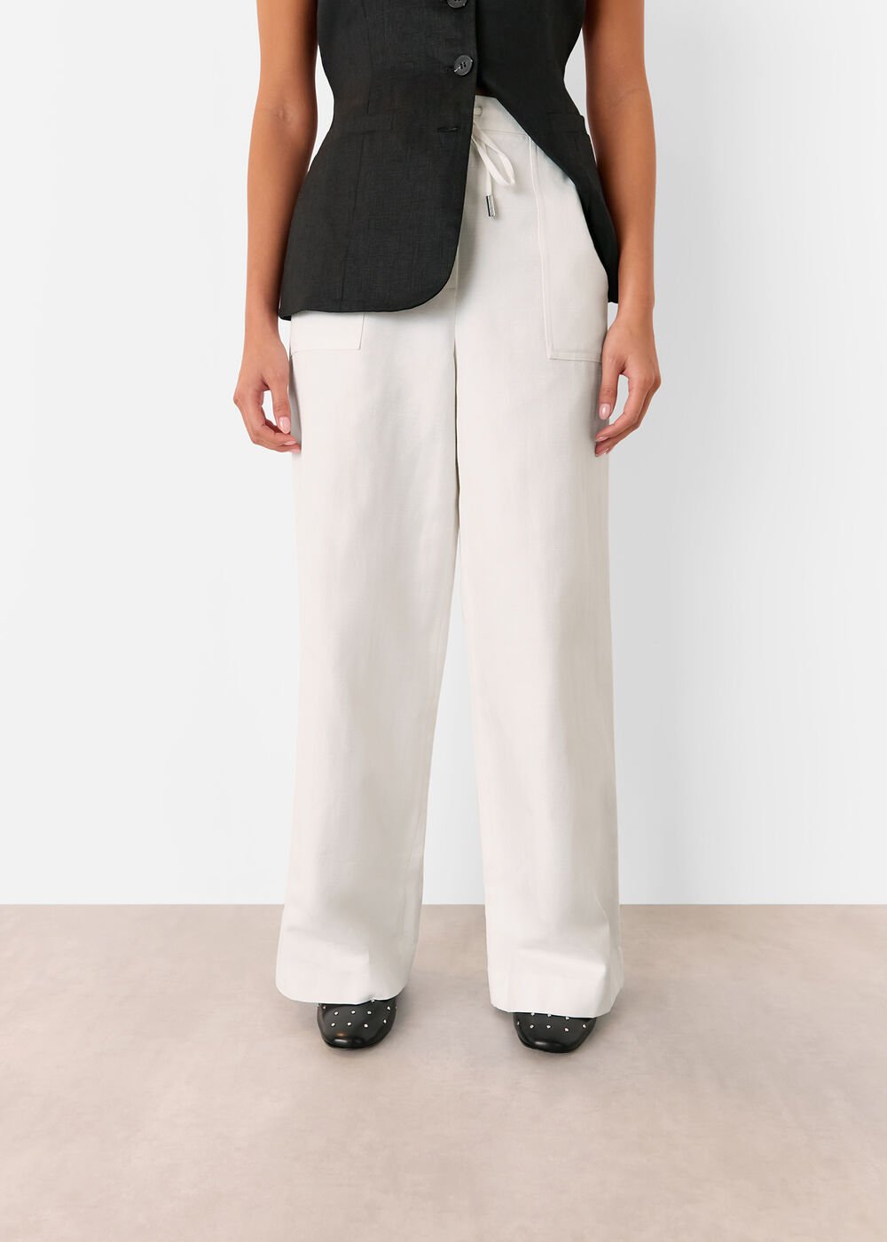 Petite Leona Linen Blend Trouser