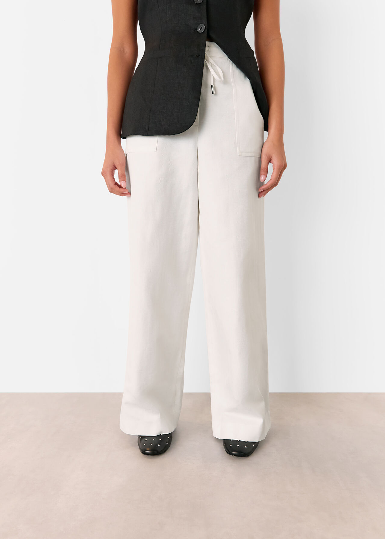 Petite Leona Linen Blend Trouser