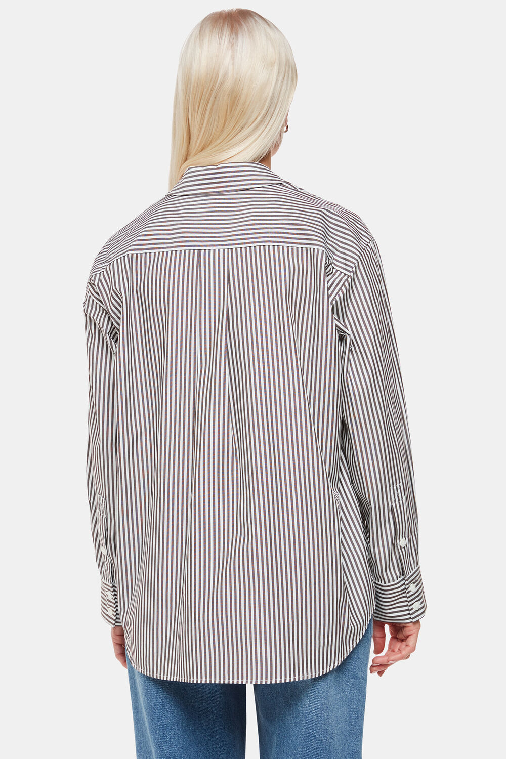 Petite Stripe Relaxed Fit Shirt