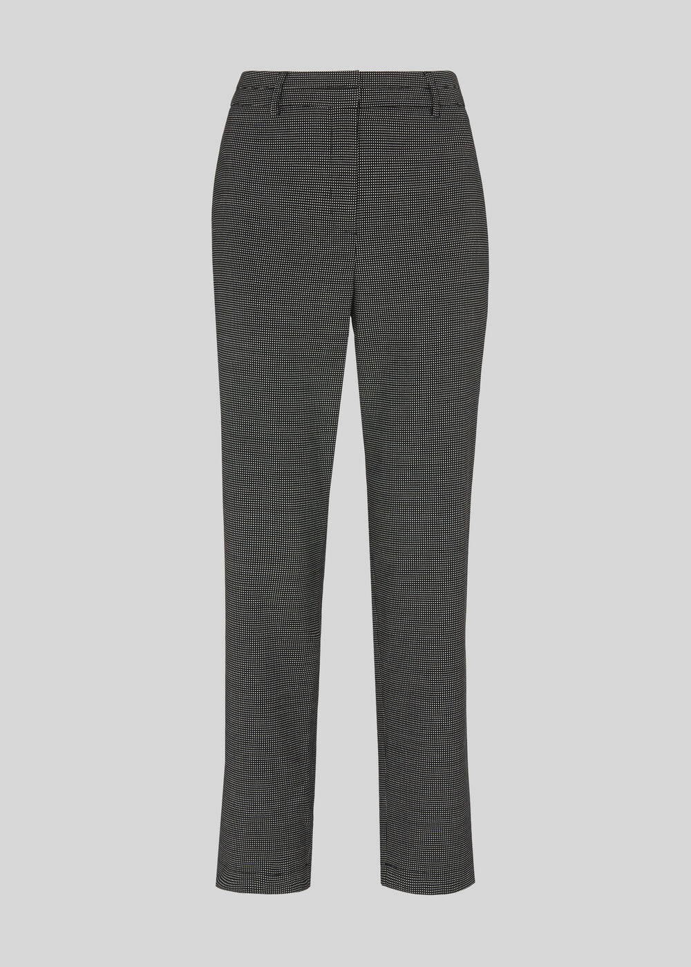 Sadie Pinspot Slim Leg Trouser Black and White