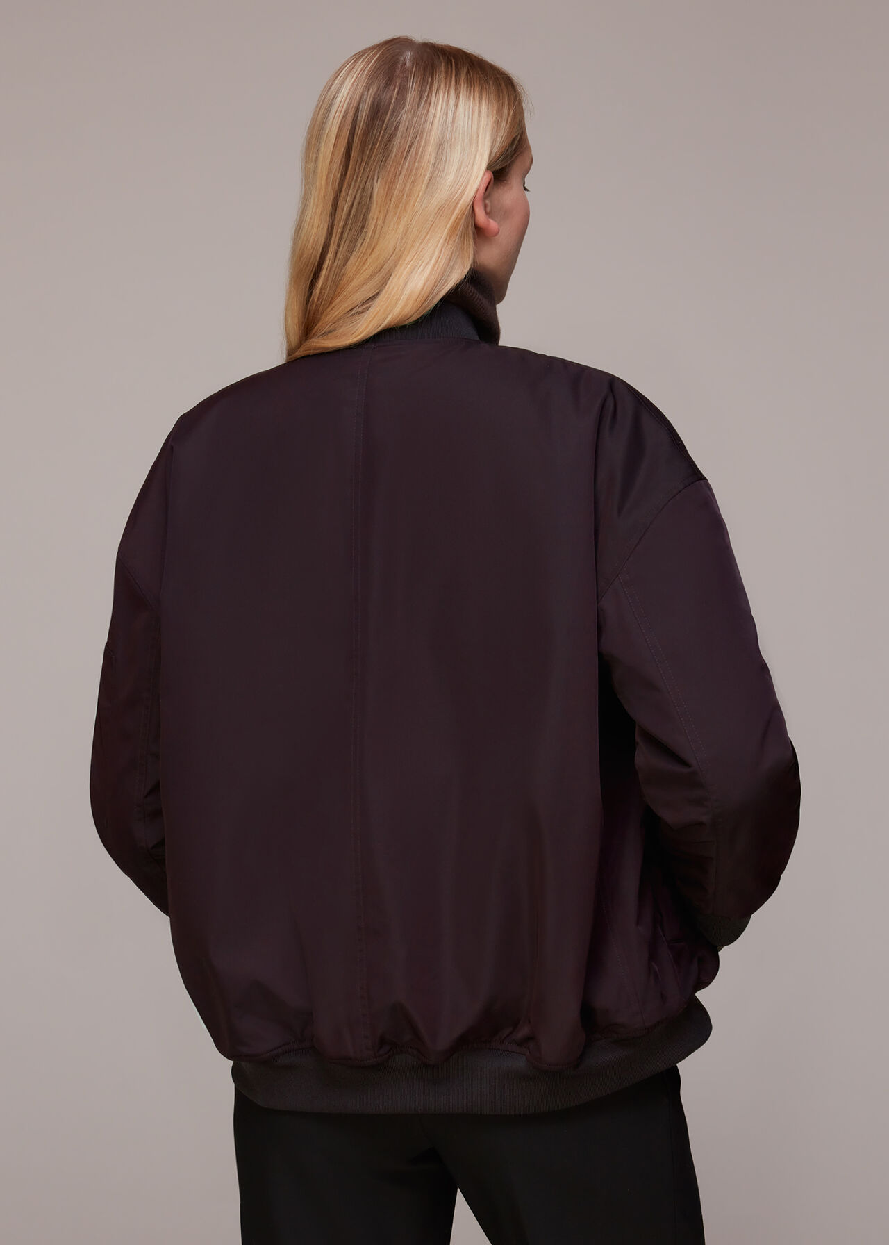 Brown Bomber Jacket in a Relaxed Fit with Side Pockets | Whistles ...