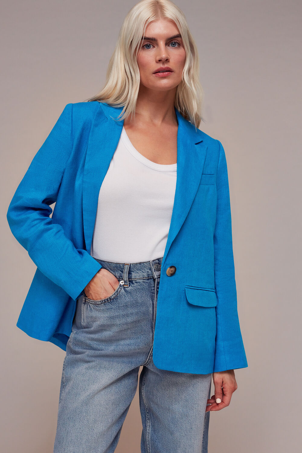 Petite Lucy Linen Blazer