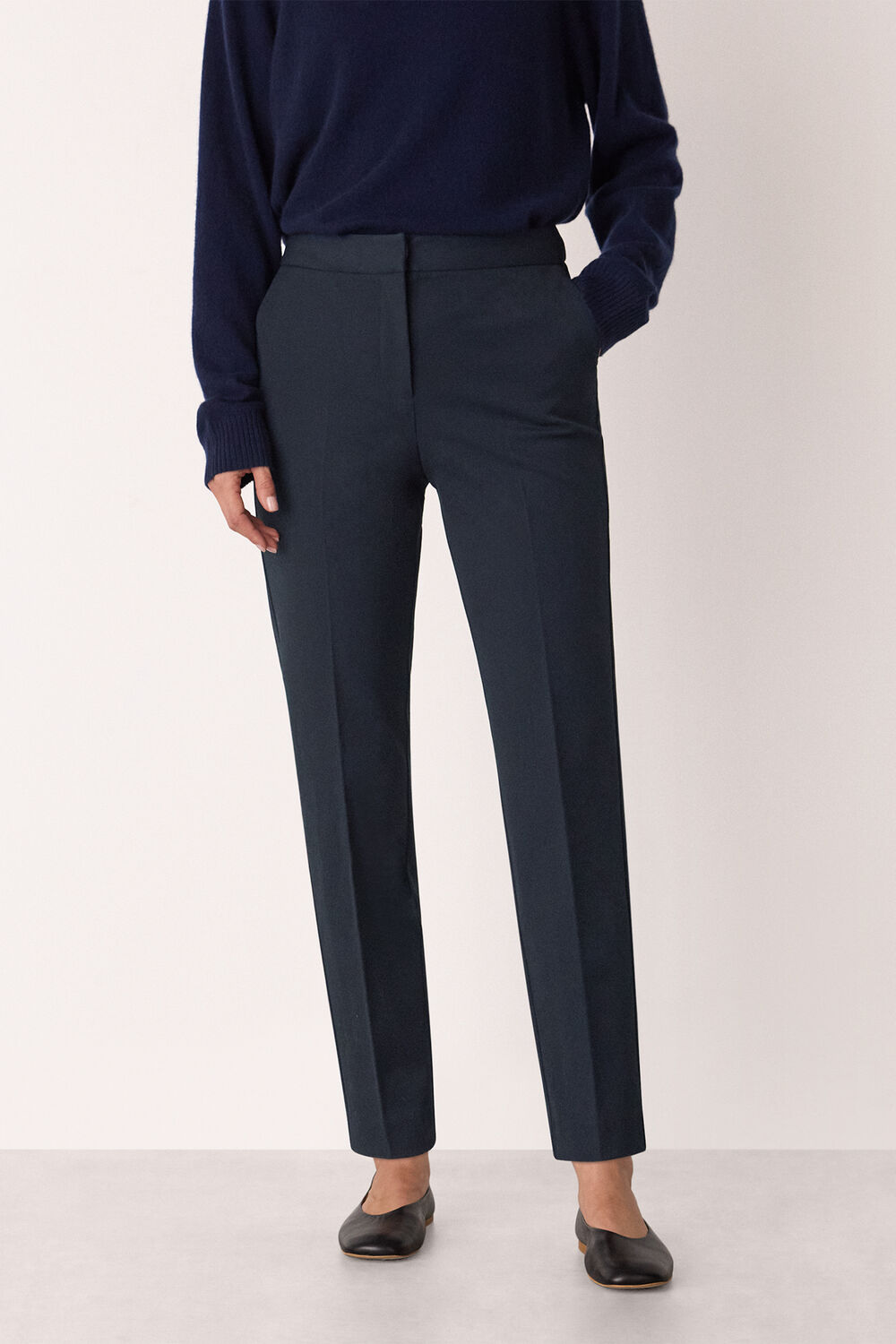 Navy Lily Cigarette Trouser