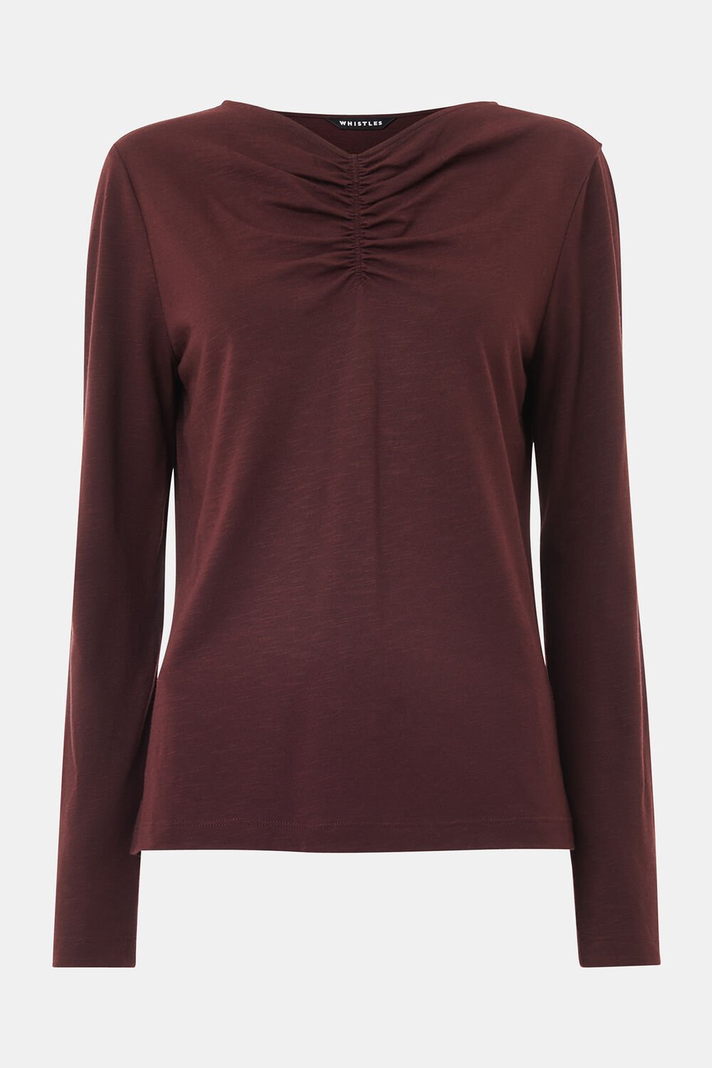 High V Neck Ruched Top