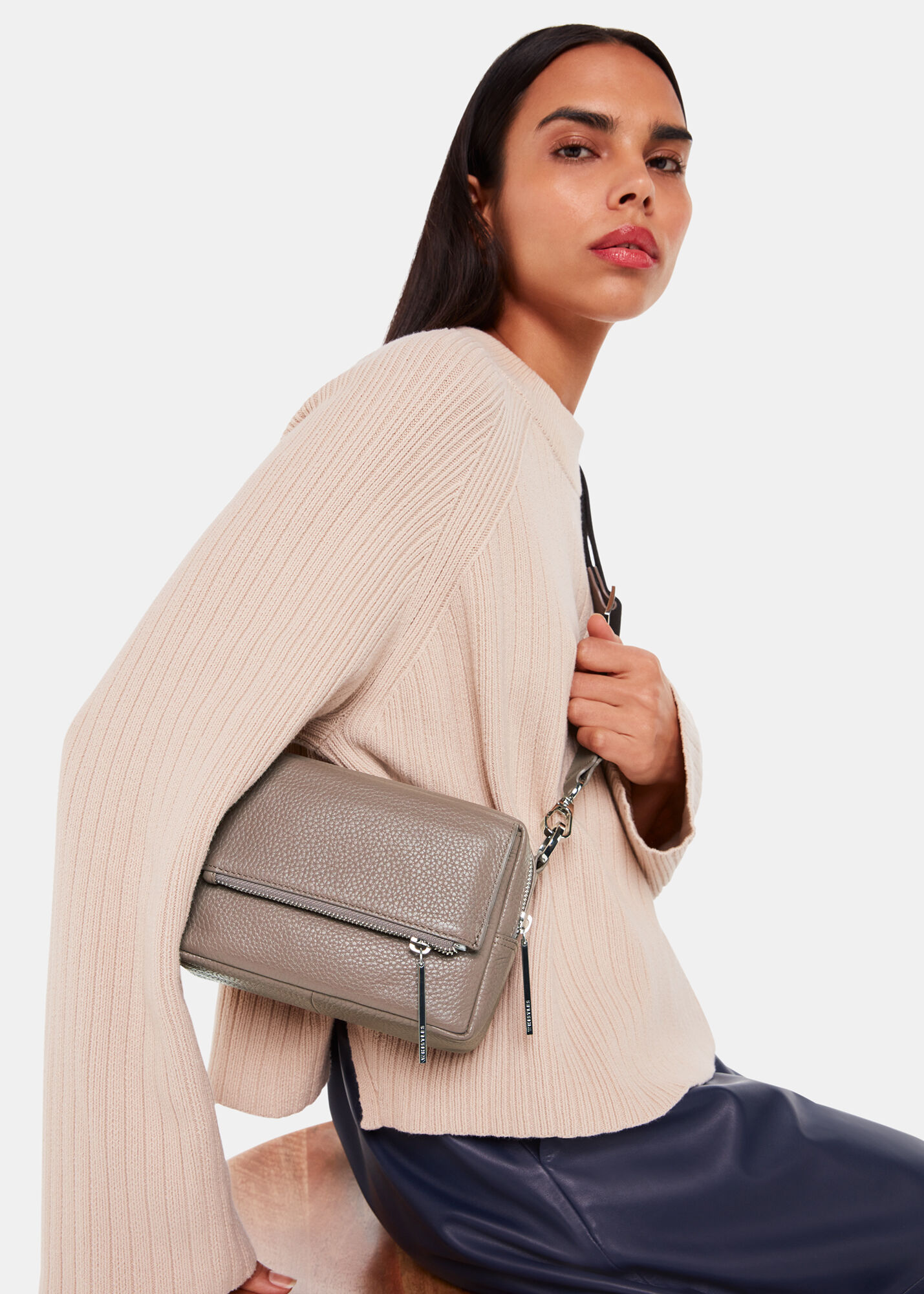 Dark Grey Bibi Crossbody Bag WHISTLES