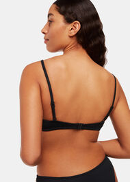 Black Ribbed Underwire Bikini Top