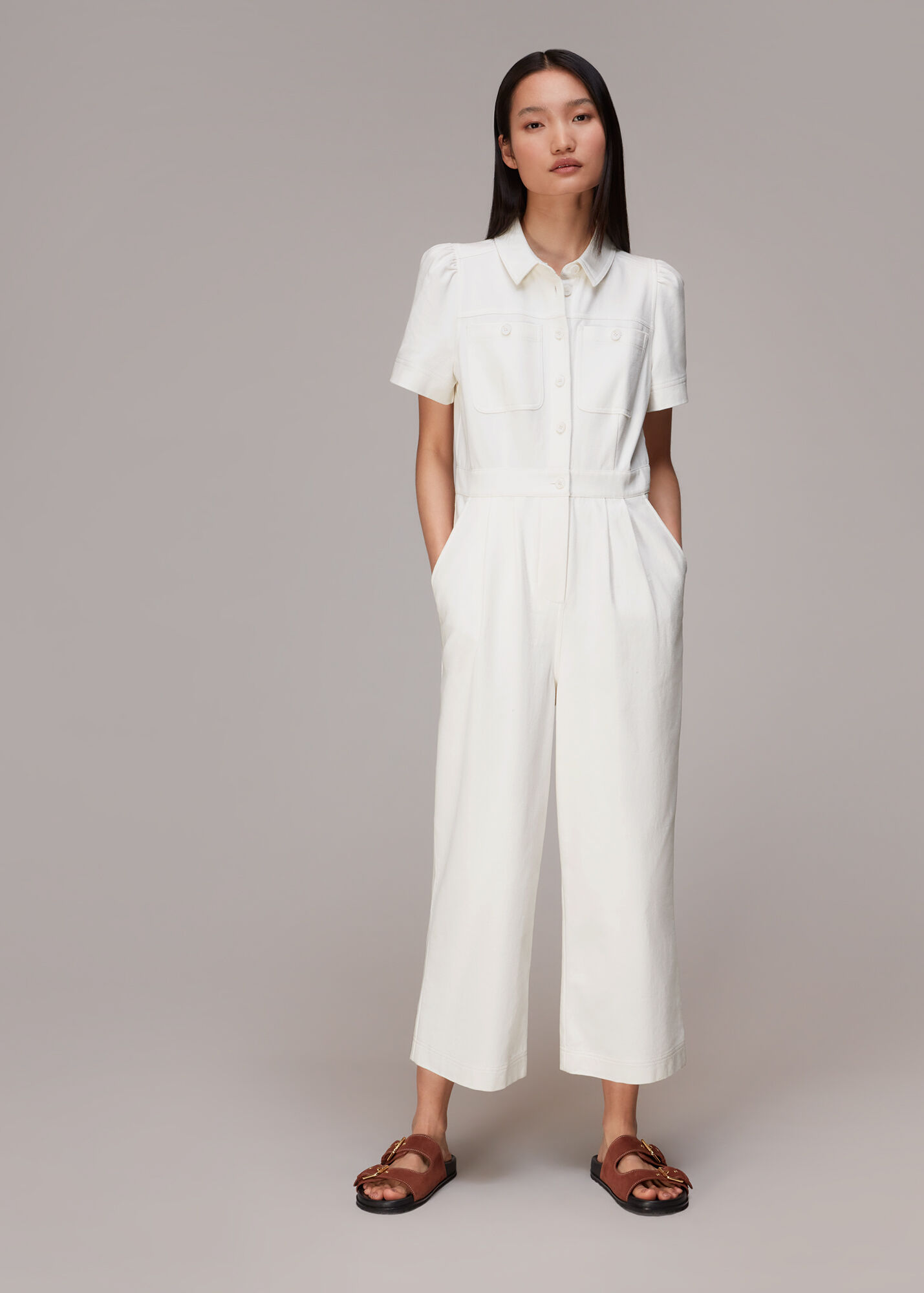 Ivory Emma Jumpsuit WHISTLES Whistles UK