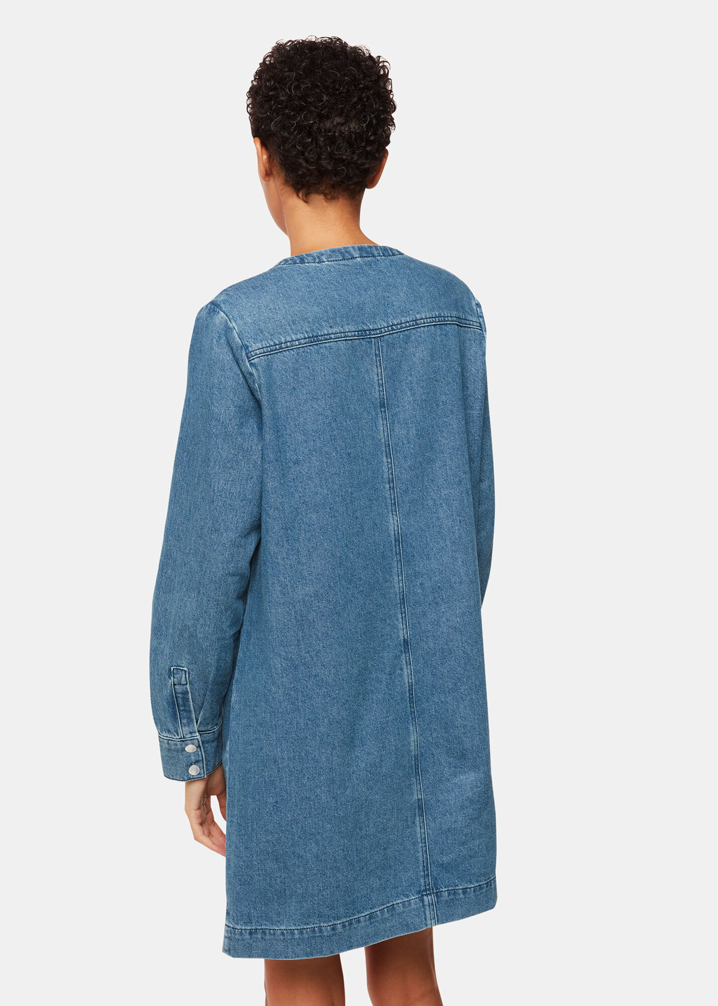 Denim pocket dress deals