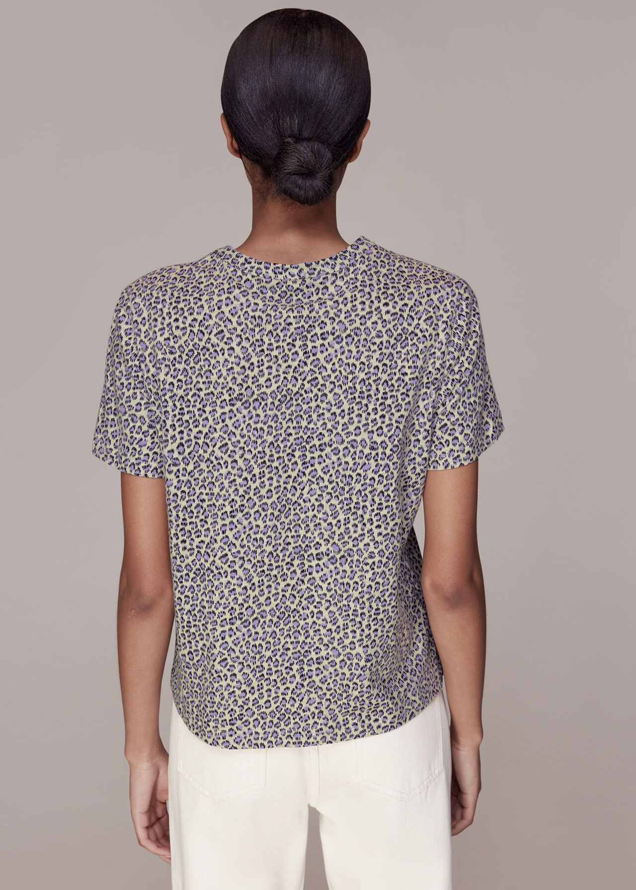 Dashed Leopard Print T-Shirt