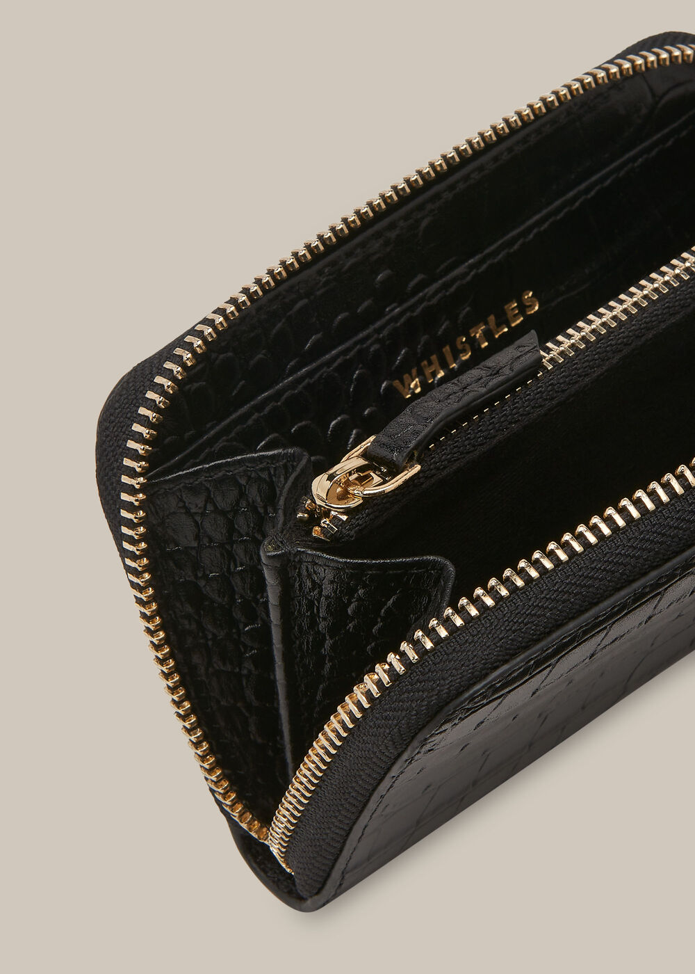 Kira Shiny Croc Zip Purse