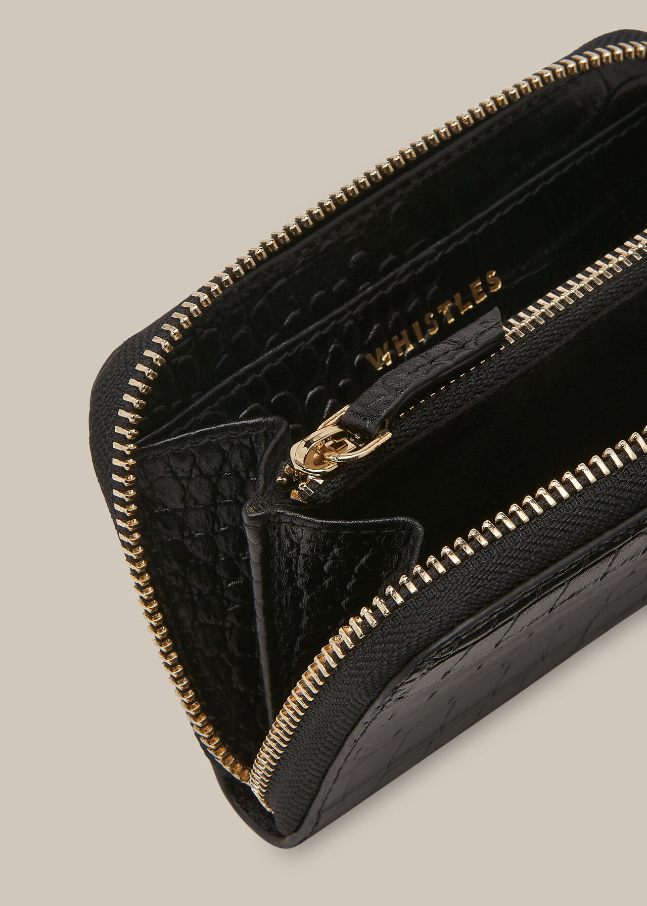 Kira Shiny Croc Zip Purse