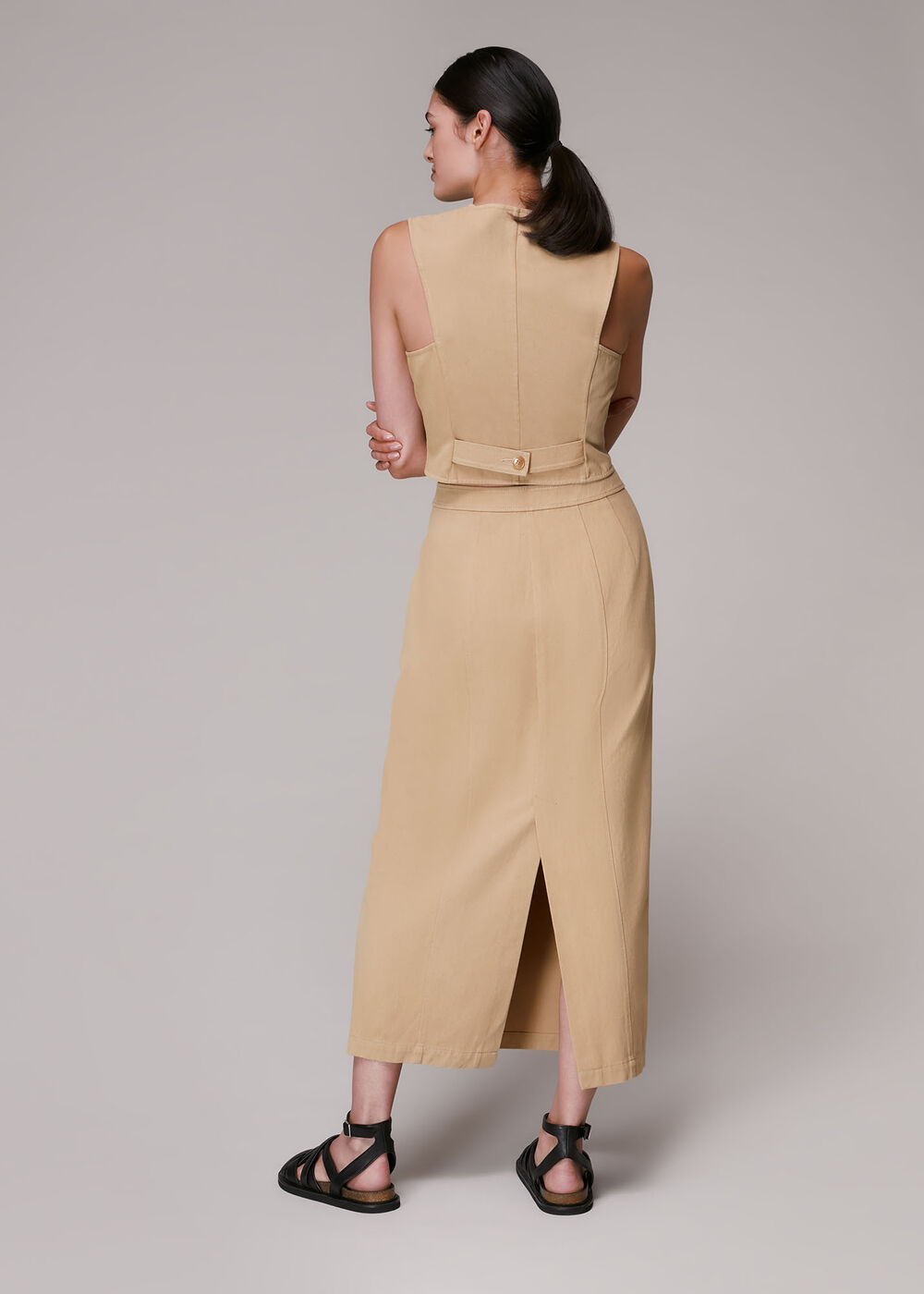 Kaia Button Front Skirt