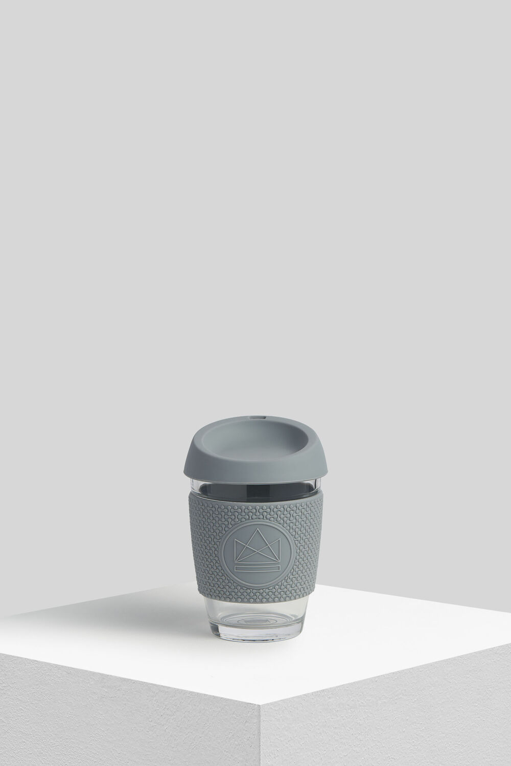 Neon Kactus Reusable Glass Cup Grey